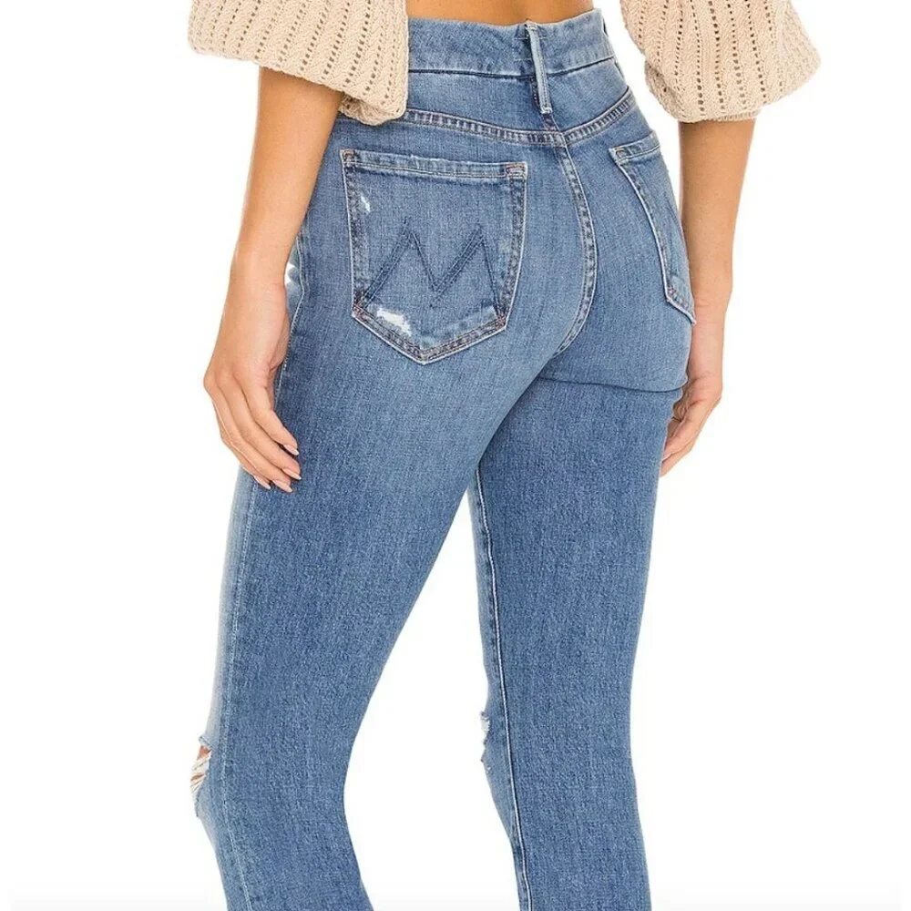 Mother The Looker Ankle Fray in Not Cut & Pasted Size 27